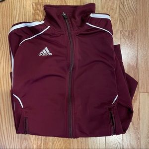 Maroon Adidas Zip Up